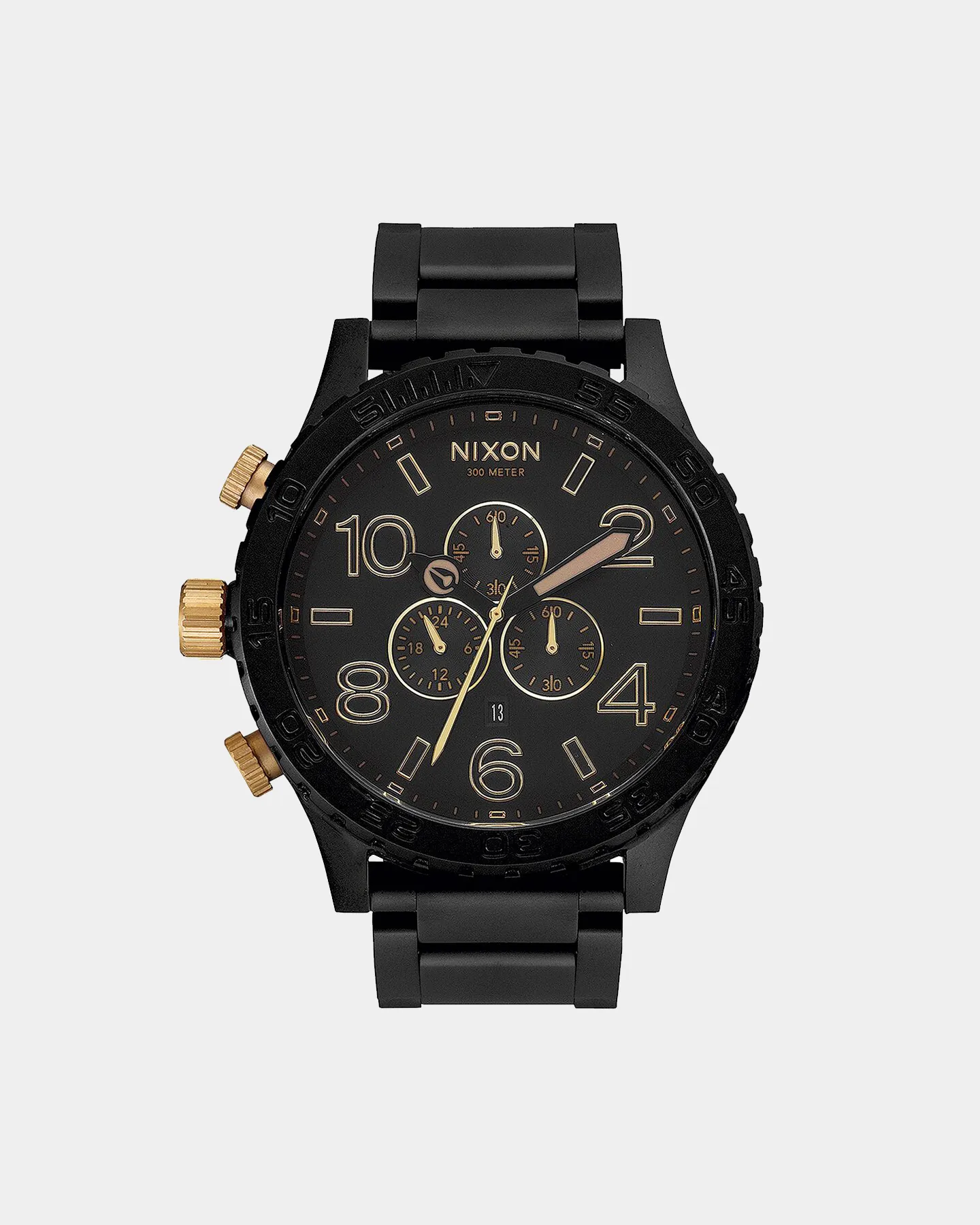 Nixon 51-30 Chrono Matte Black/Gold sold by Culture Kings