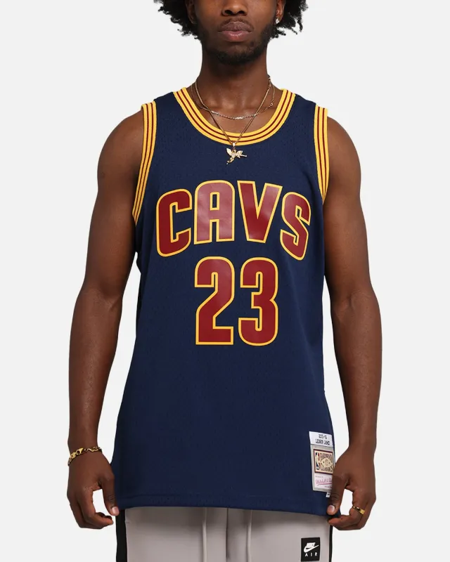 Mitchell & Ness Cleveland Cavaliers Lebron James Swing Jersey Blue sold by Culture Kings