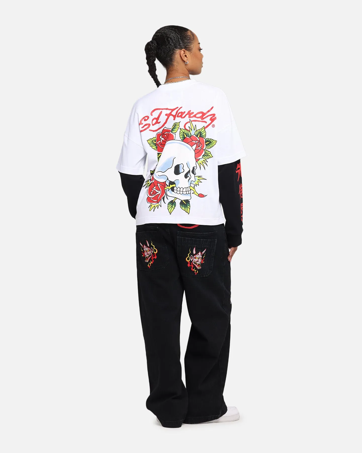 Ed Hardy Skull Layered Long Sleeve T-Shirt White sold by Culture Kings product image thumbnail 3