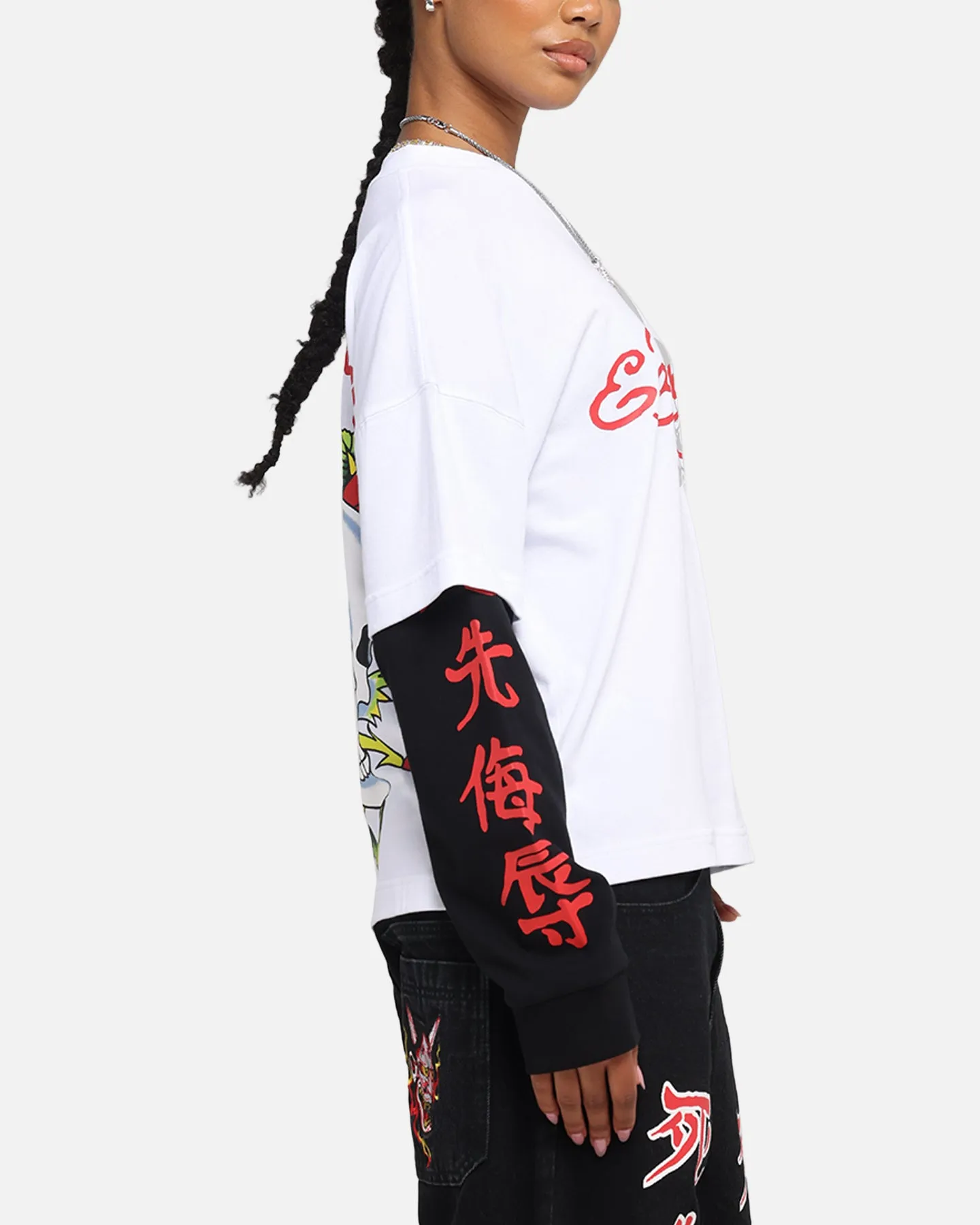Ed Hardy Skull Layered Long Sleeve T-Shirt White sold by Culture Kings product image thumbnail 5