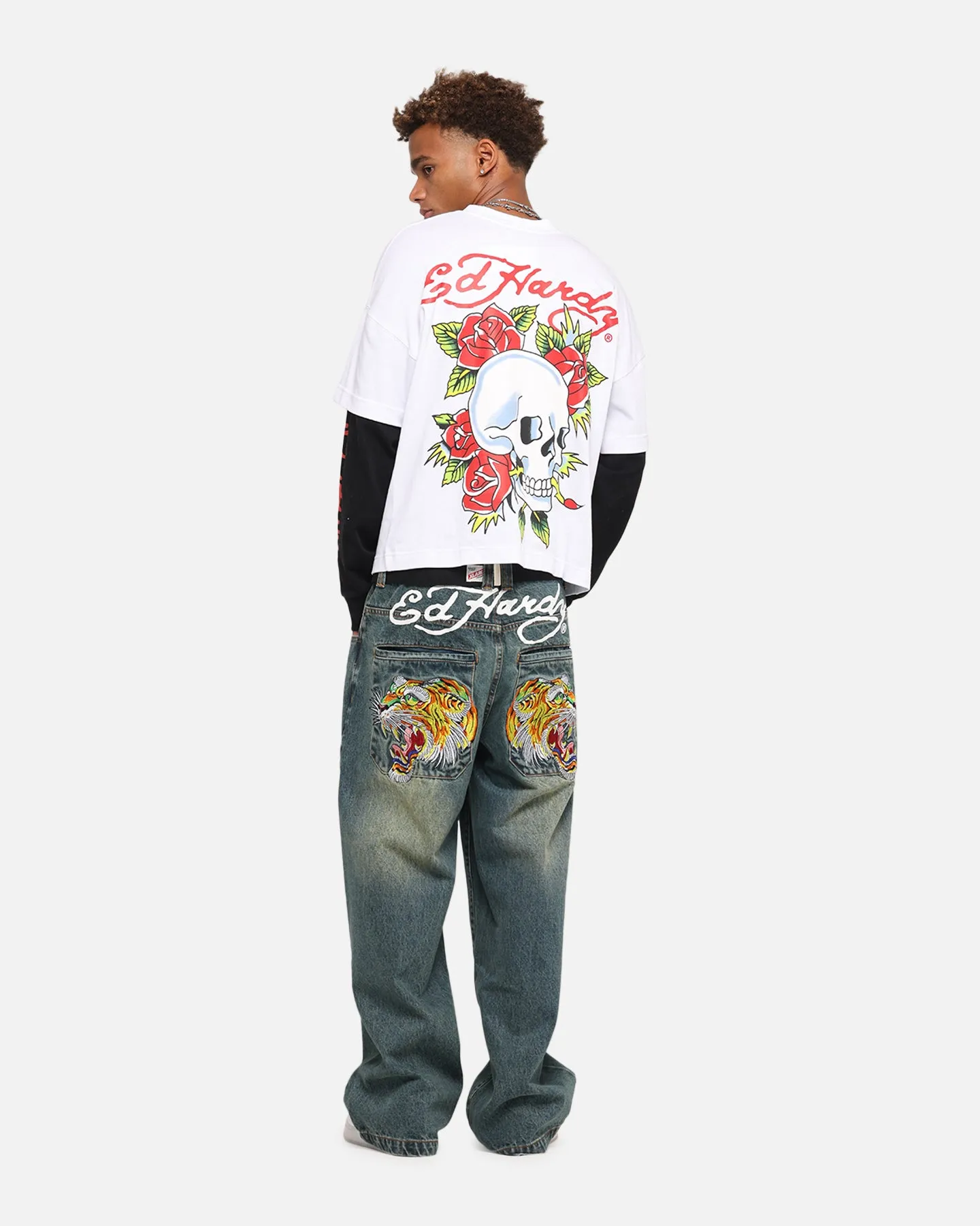 Ed Hardy Skull Layered Long Sleeve T-Shirt White sold by Culture Kings product image thumbnail 4