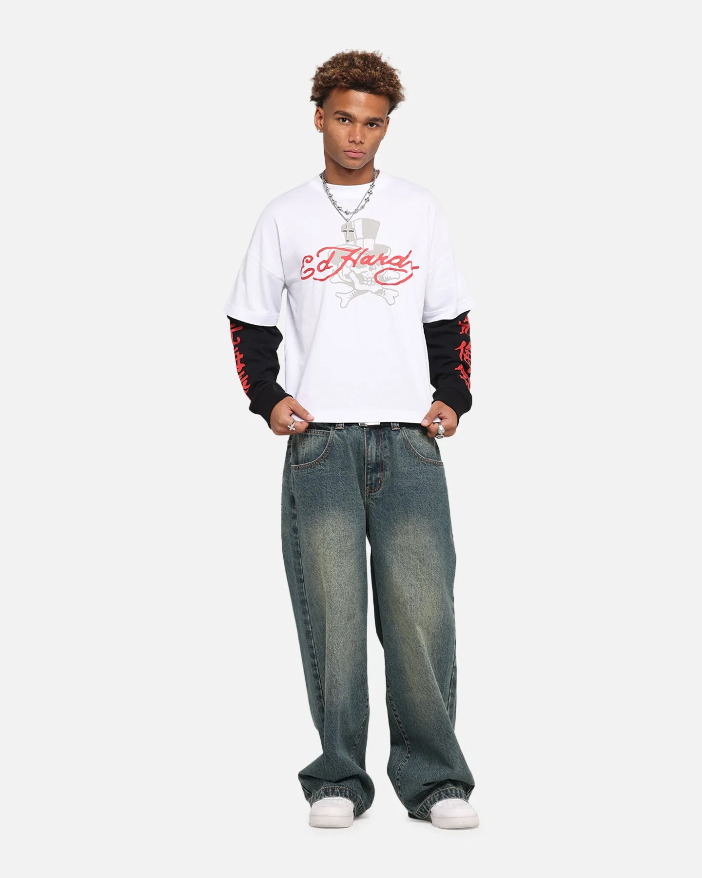Ed Hardy Skull Layered Long Sleeve T-Shirt White sold by Culture Kings product image thumbnail 3