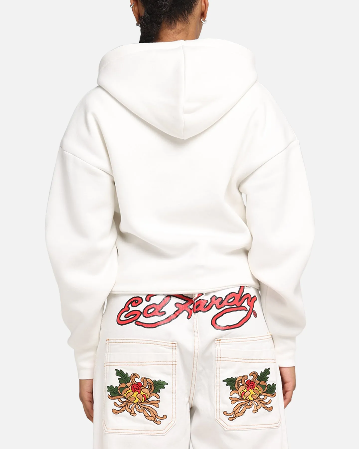 Ed Hardy Eagle Rhinestone Zip Hoodie Off White sold by Culture Kings product image thumbnail 3