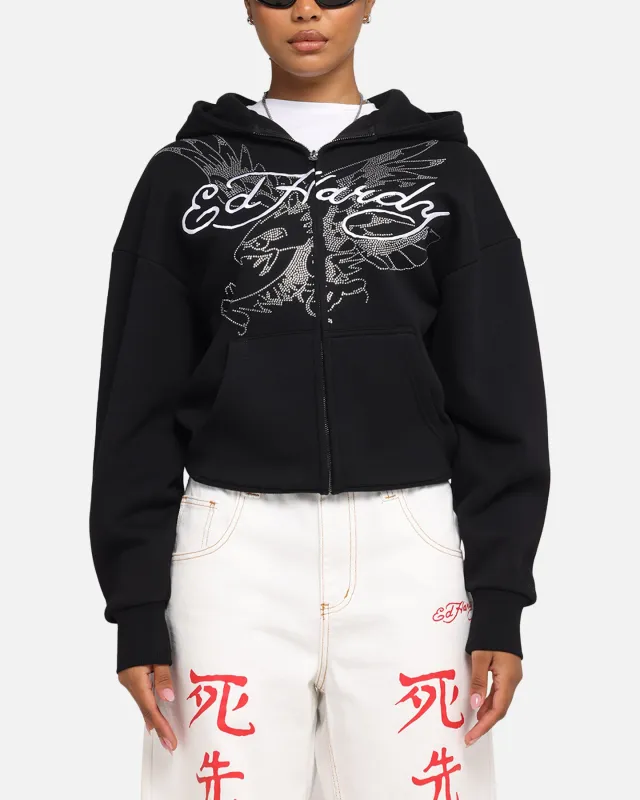 Ed Hardy Eagle Rhinestone Zip Hoodie Black sold by Culture Kings