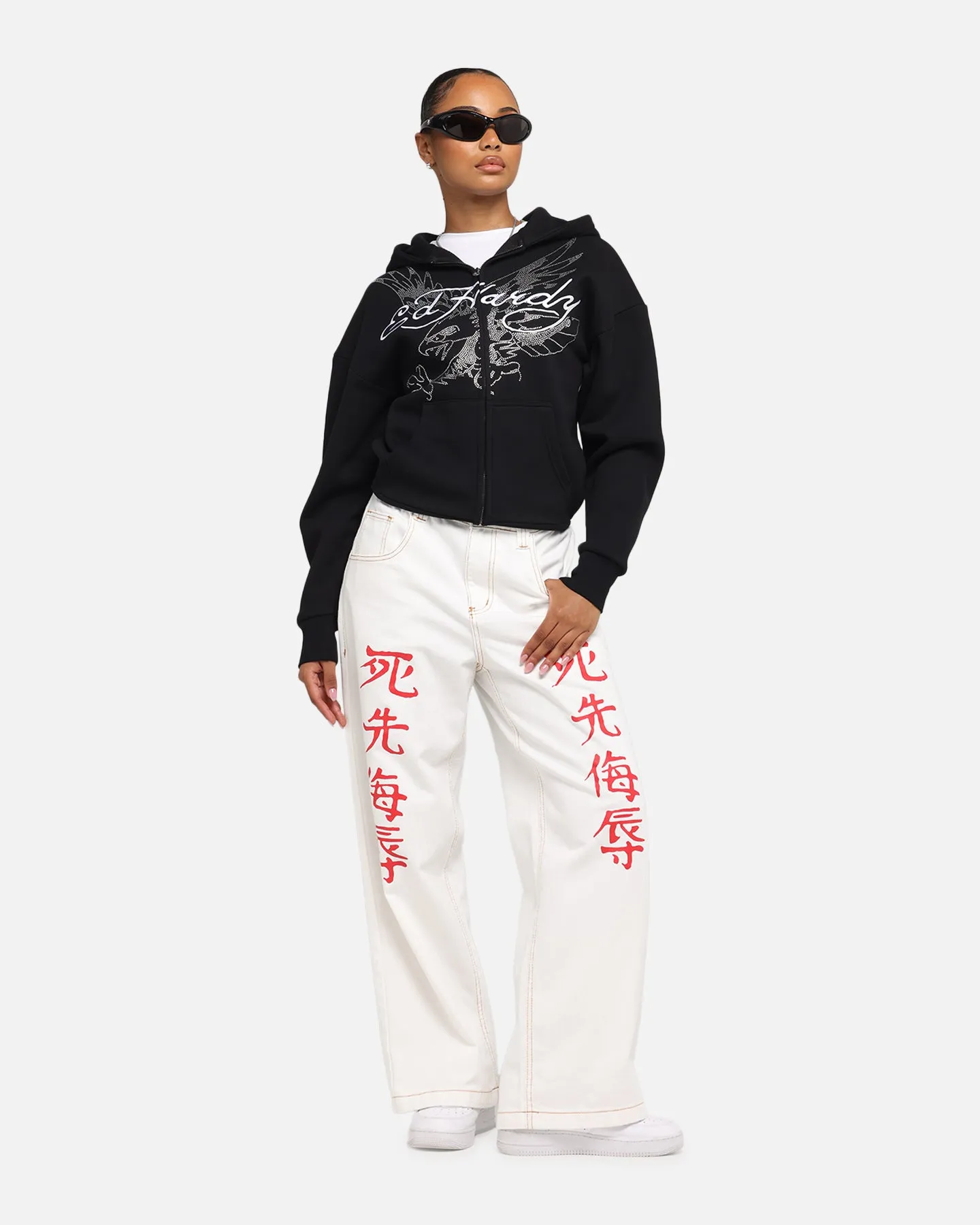 Ed Hardy Eagle Rhinestone Zip Hoodie Black sold by Culture Kings product image thumbnail 2