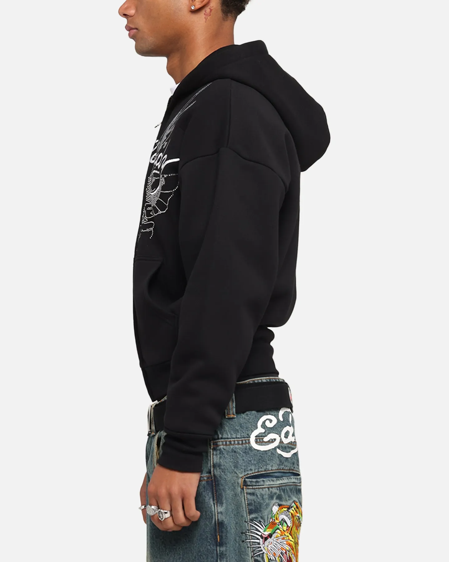 Ed Hardy Eagle Rhinestone Zip Hoodie Black sold by Culture Kings product image thumbnail 5