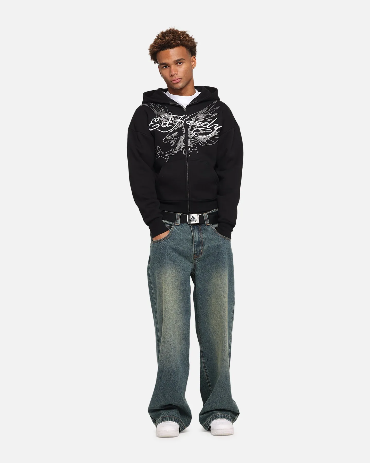 Ed Hardy Eagle Rhinestone Zip Hoodie Black sold by Culture Kings product image thumbnail 2
