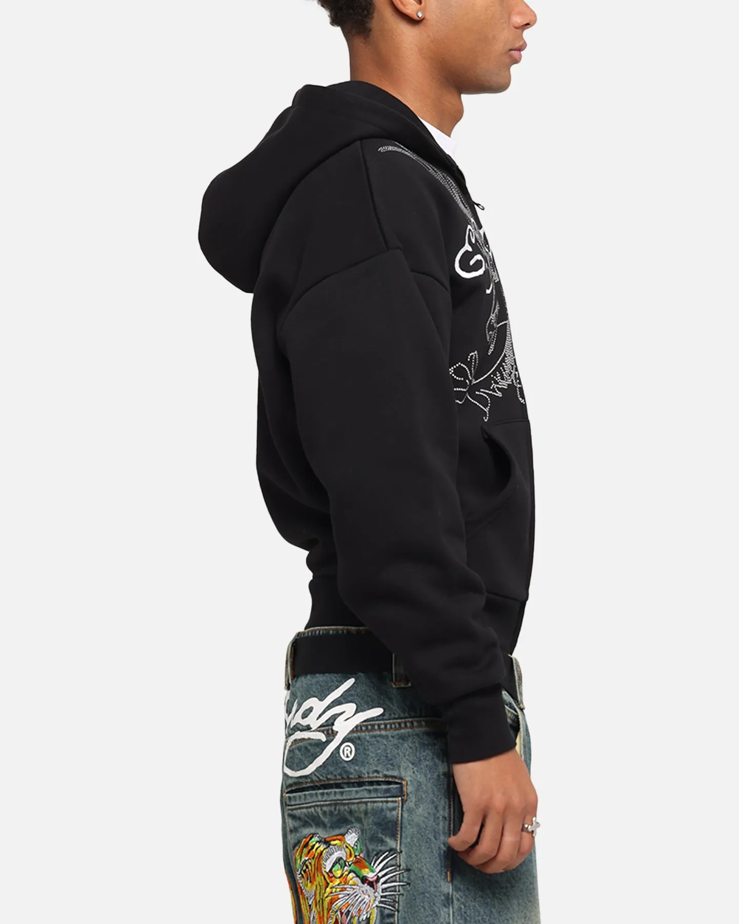 Ed Hardy Eagle Rhinestone Zip Hoodie Black sold by Culture Kings product image thumbnail 4