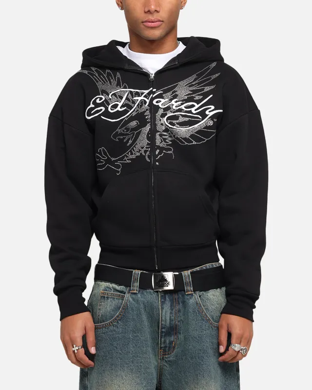 Ed Hardy Eagle Rhinestone Zip Hoodie Black sold by Culture Kings