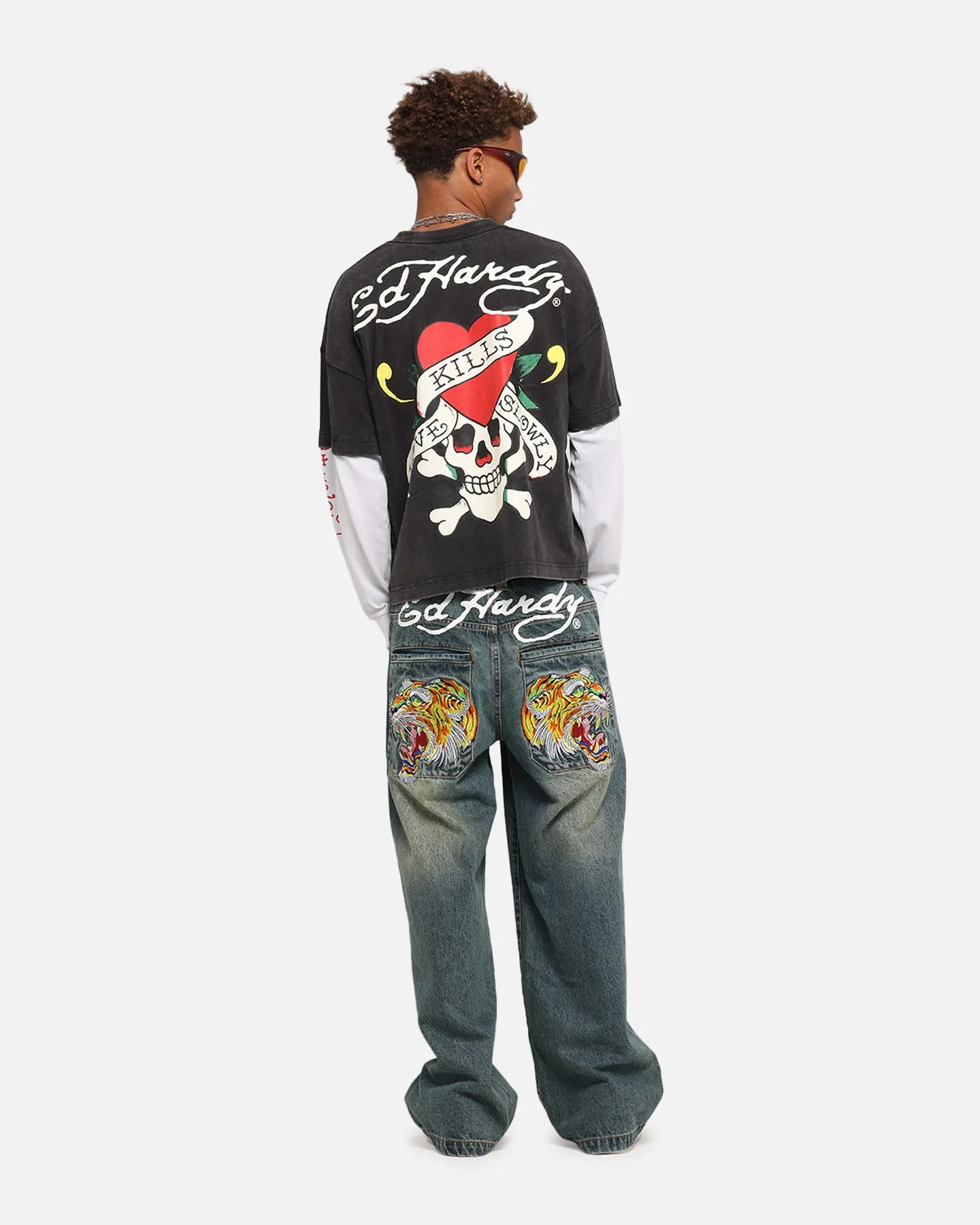 Ed Hardy Love Kills Layered Long Sleeve T-Shirt Black sold by Culture Kings product image thumbnail 3