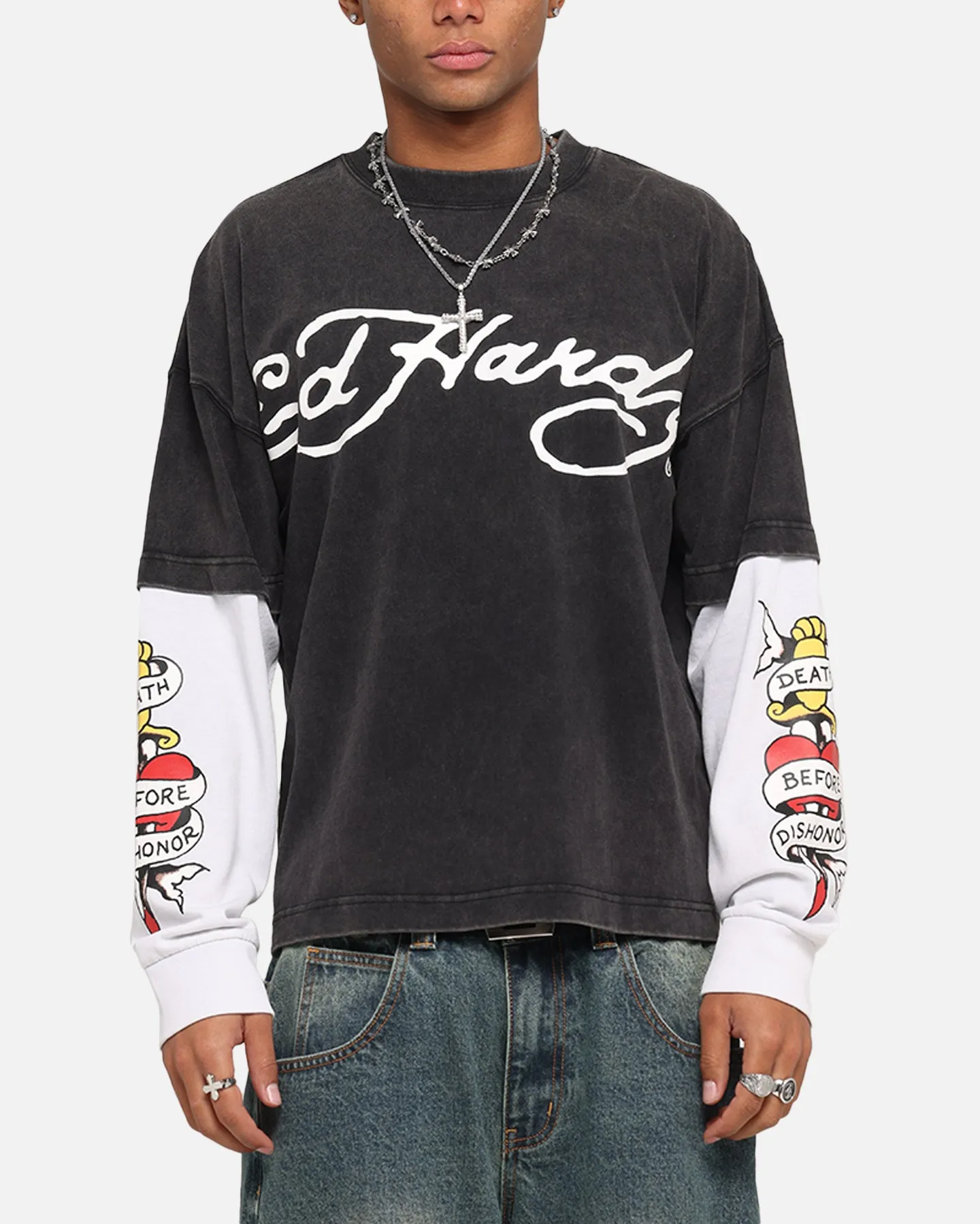Ed Hardy Tiger Layered Long Sleeve T-Shirt Black sold by Culture Kings product image thumbnail 2
