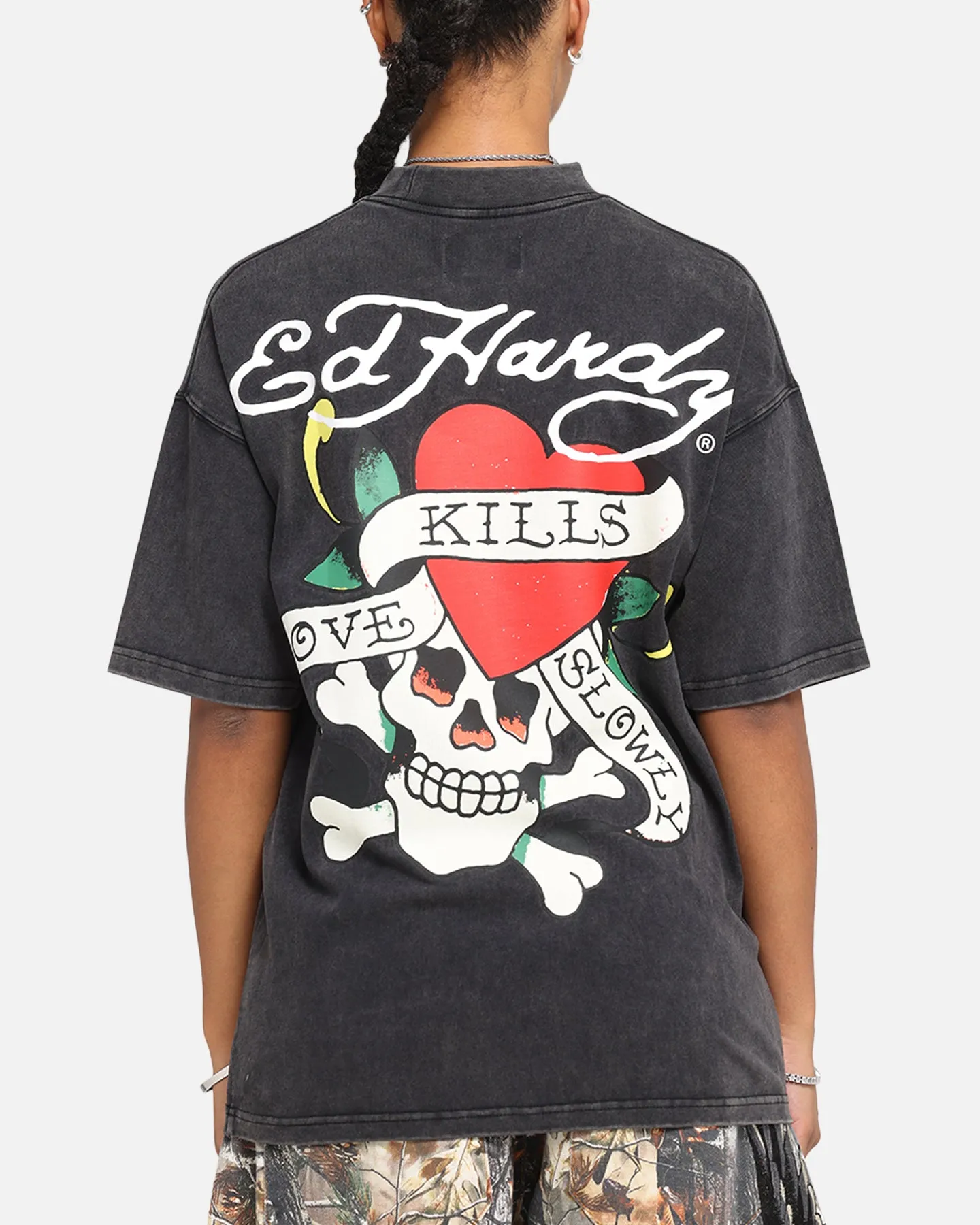 Ed Hardy Love Kills Oversized T-Shirt Black sold by Culture Kings