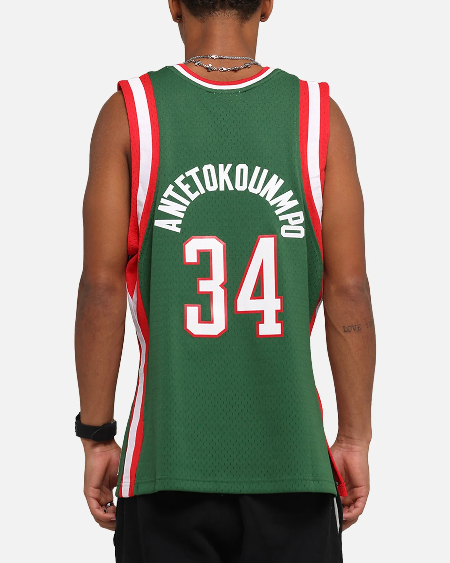 Mitchell & Ness Milwaukee Bucks Giannis Antetokounmpo Swing Jersey Dark Green sold by Culture Kings product image thumbnail 2