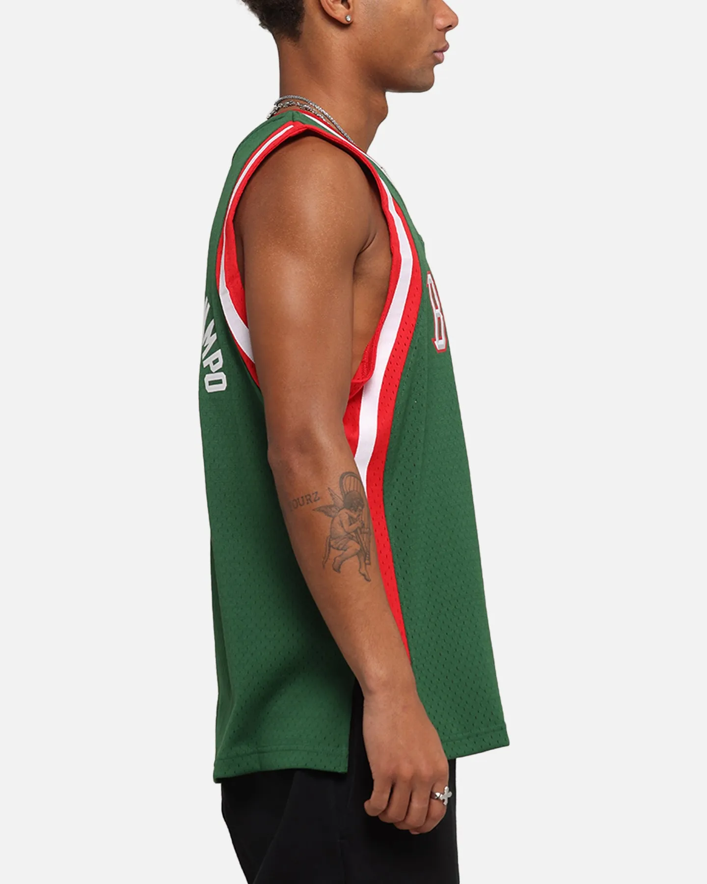 Mitchell & Ness Milwaukee Bucks Giannis Antetokounmpo Swing Jersey Dark Green sold by Culture Kings product image thumbnail 5