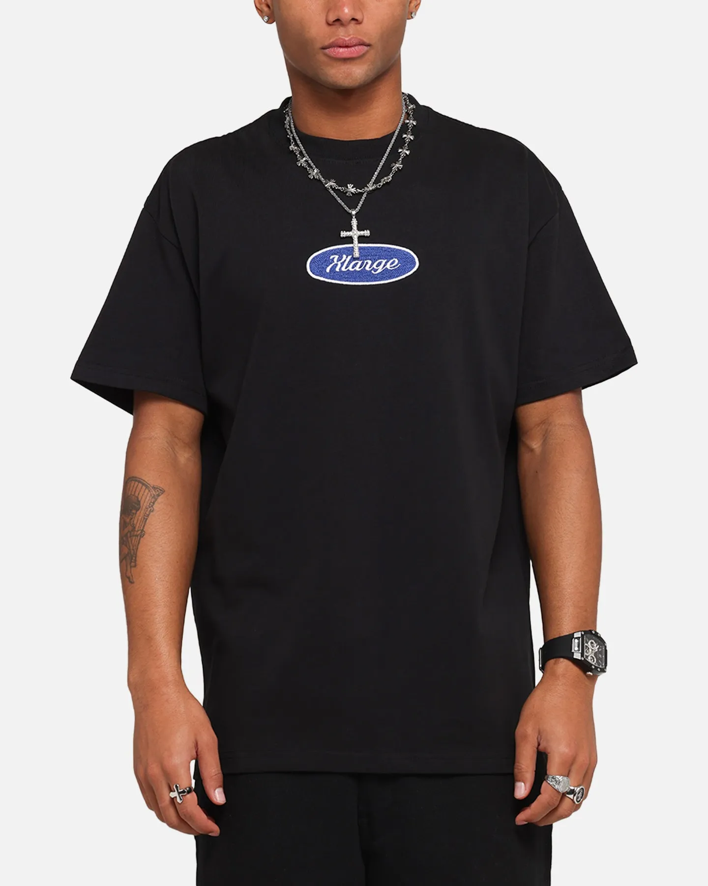 X-Large Oval Script T-Shirt Black sold by Culture Kings