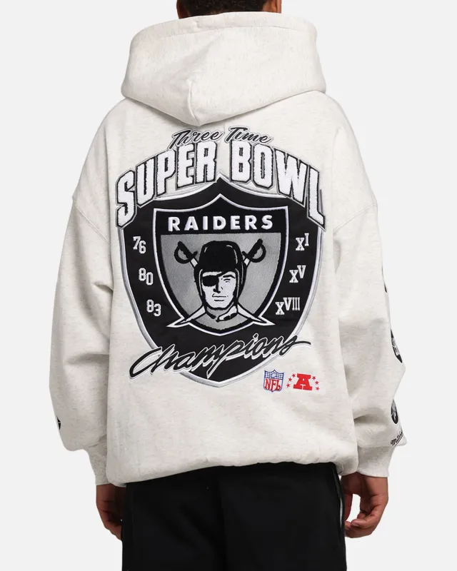 Mitchell & Ness Las Vegas Raiders National Champions Hoodie Silver Marle sold by Culture Kings