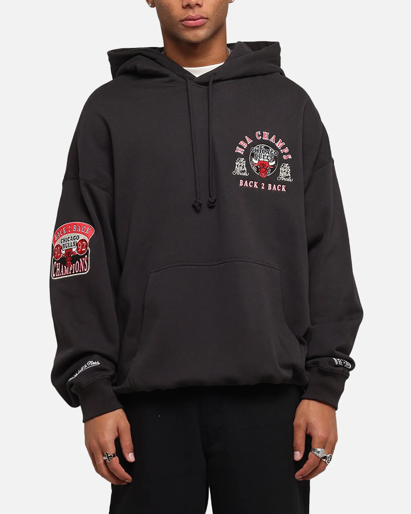 Mitchell & Ness Chicago Bulls National Champions Hoodie Faded Black sold by Culture Kings product image thumbnail 2