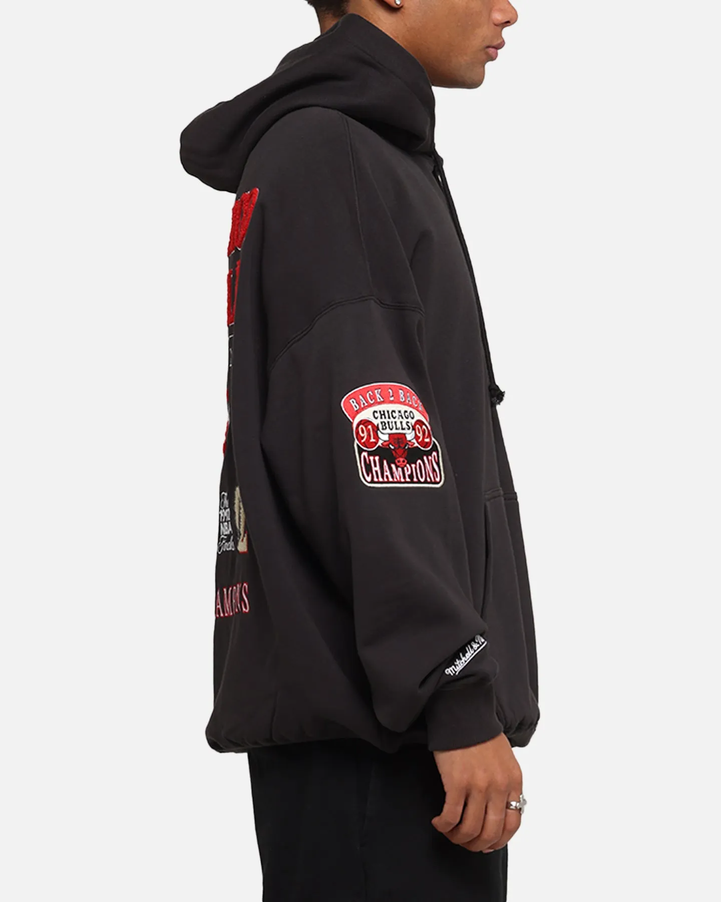 Mitchell & Ness Chicago Bulls National Champions Hoodie Faded Black sold by Culture Kings product image thumbnail 5