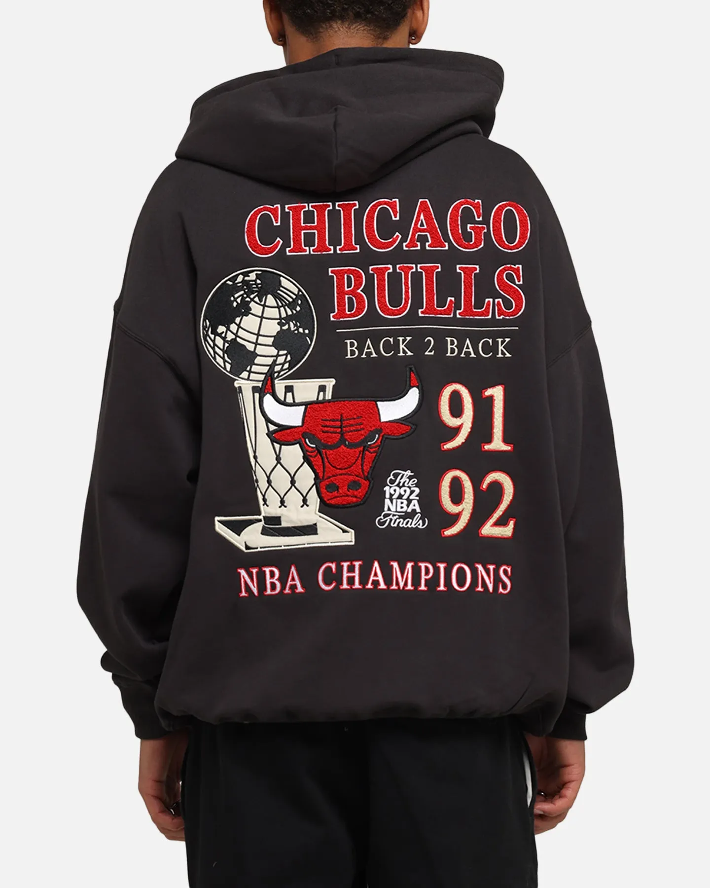 Mitchell & Ness Chicago Bulls National Champions Hoodie Faded Black sold by Culture Kings