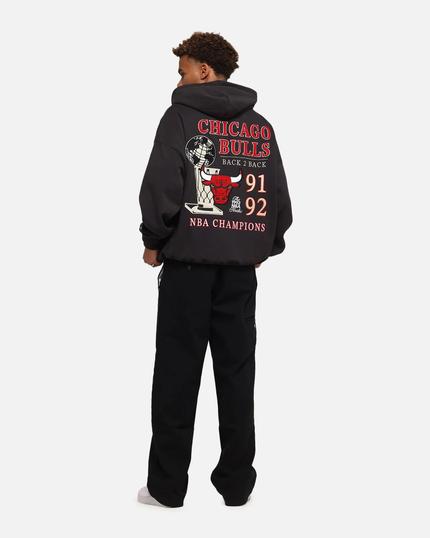 Mitchell & Ness Chicago Bulls National Champions Hoodie Faded Black sold by Culture Kings product image thumbnail 3