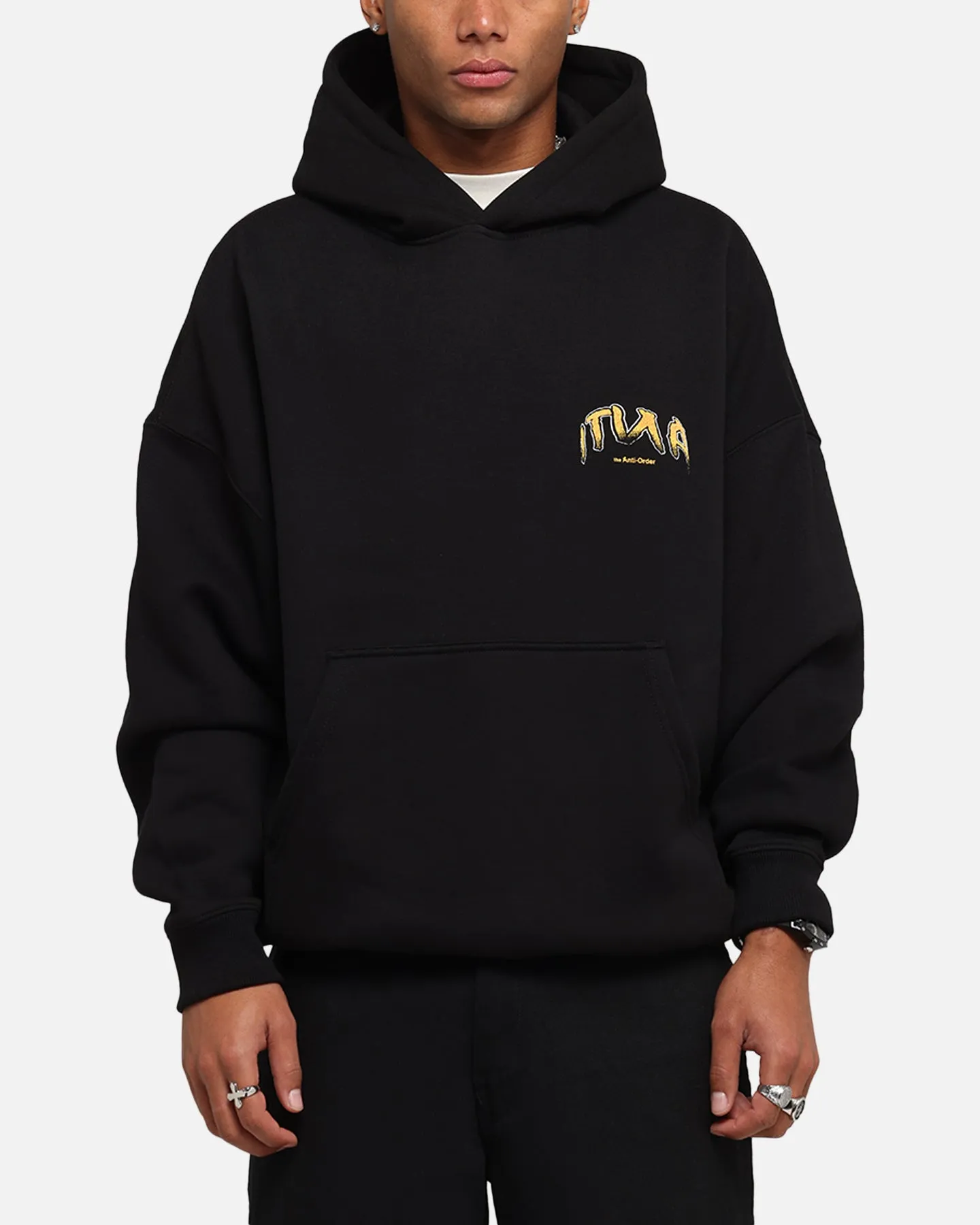 The Anti Order Anti Collegate Boxy Hoodie Black sold by Culture Kings product image thumbnail 2