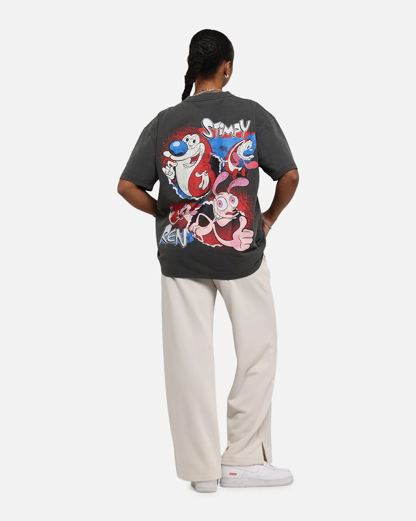 American Thrift X Nickelodeon Ren And Stimpy Heavy T-Shirt Black Wash sold by Culture Kings product image thumbnail 4