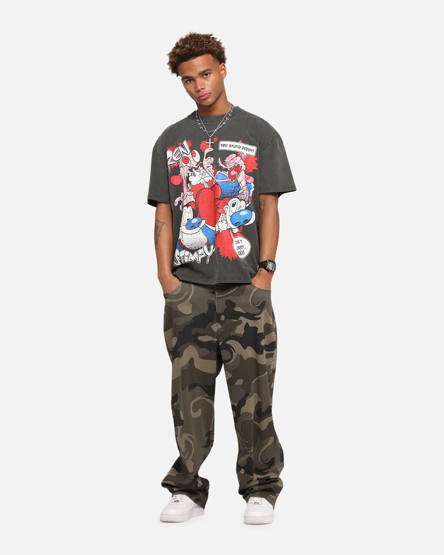 American Thrift X Nickelodeon Ren And Stimpy Heavy T-Shirt Black Wash sold by Culture Kings product image thumbnail 3