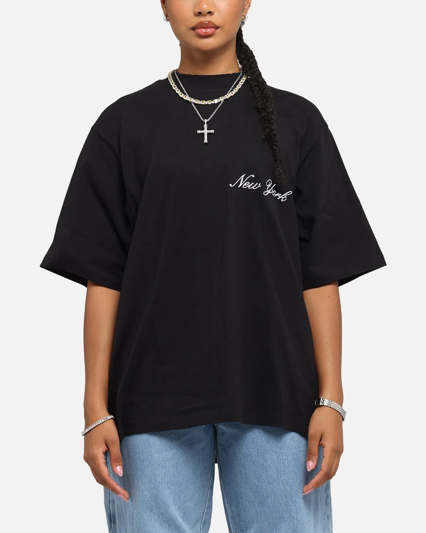 Majestic Athletic New York Yankees Script Boxy T-Shirt Black sold by Culture Kings product image thumbnail 2