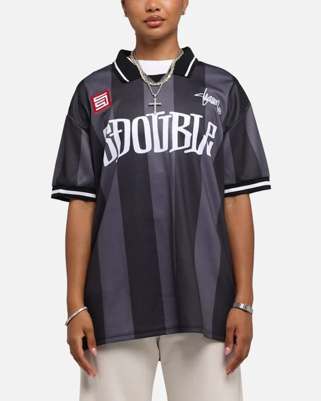 S Double Football Jersey Black Stripe sold by Culture Kings