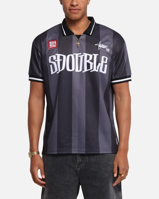 S Double Football Jersey Black Stripe sold by Culture Kings