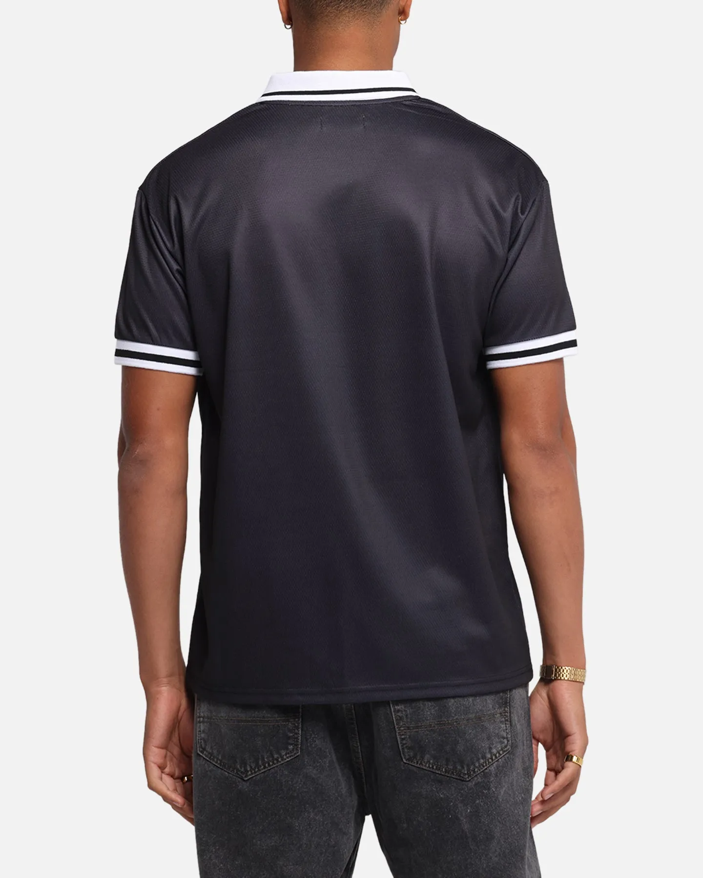 S Double Football Jersey Solid Black sold by Culture Kings product image thumbnail 3