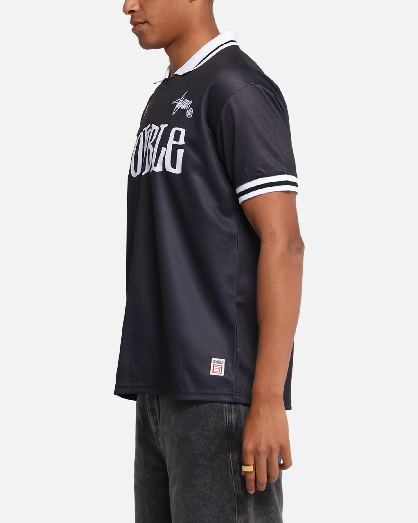 S Double Football Jersey Solid Black sold by Culture Kings product image thumbnail 5