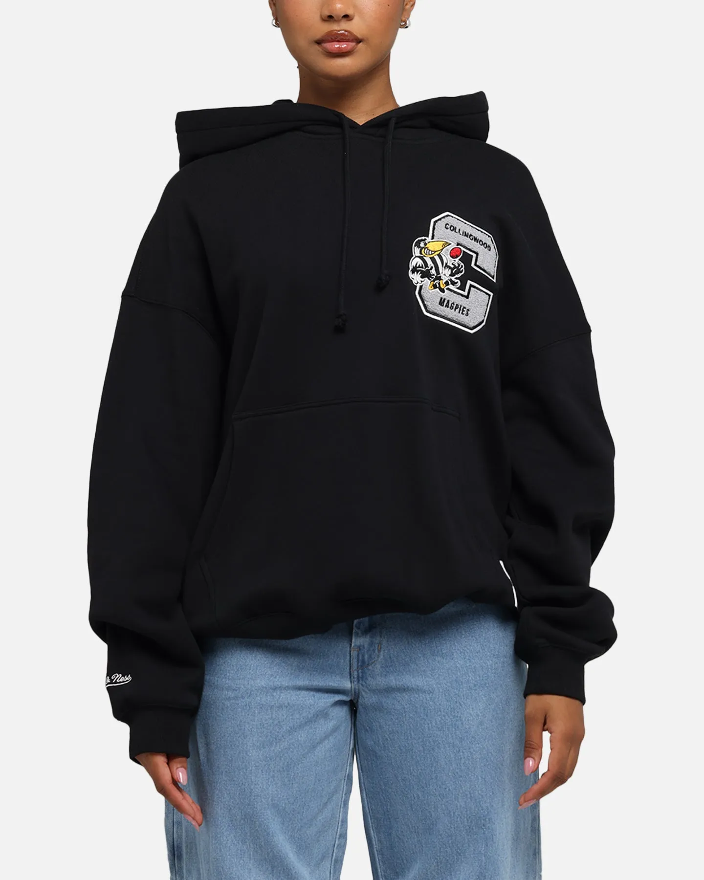 Mitchell & Ness Collingwood Magpies Team Hoodie Solid Black sold by Culture Kings product image thumbnail 2