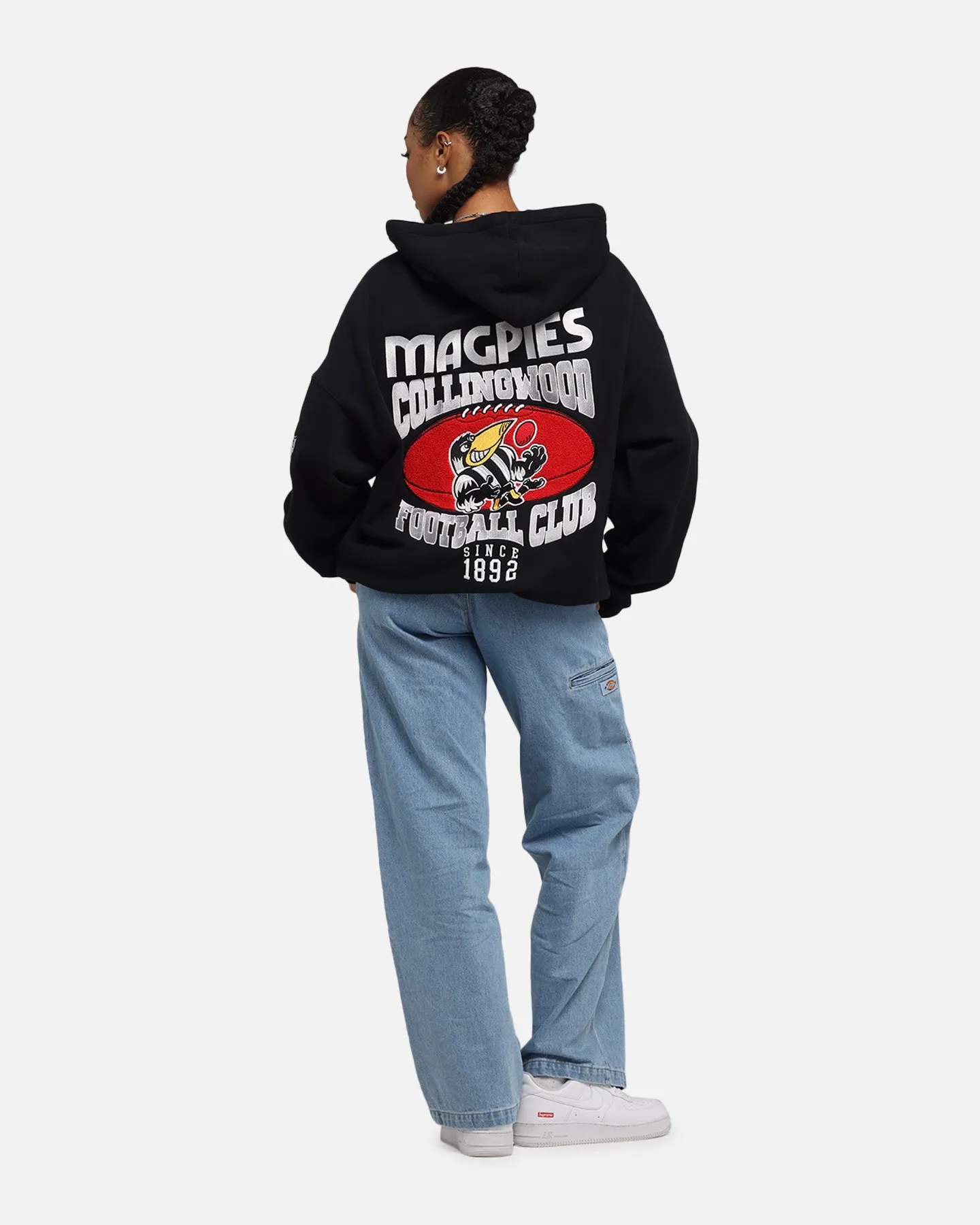 Mitchell & Ness Collingwood Magpies Team Hoodie Solid Black sold by Culture Kings product image thumbnail 3