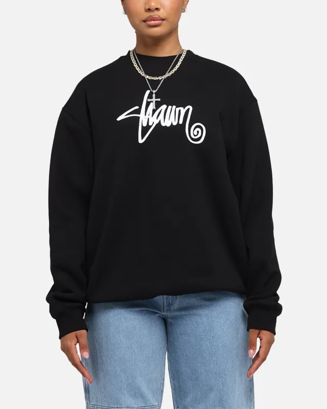 S Double Shawn Script Crewneck Black made by Culture Kings