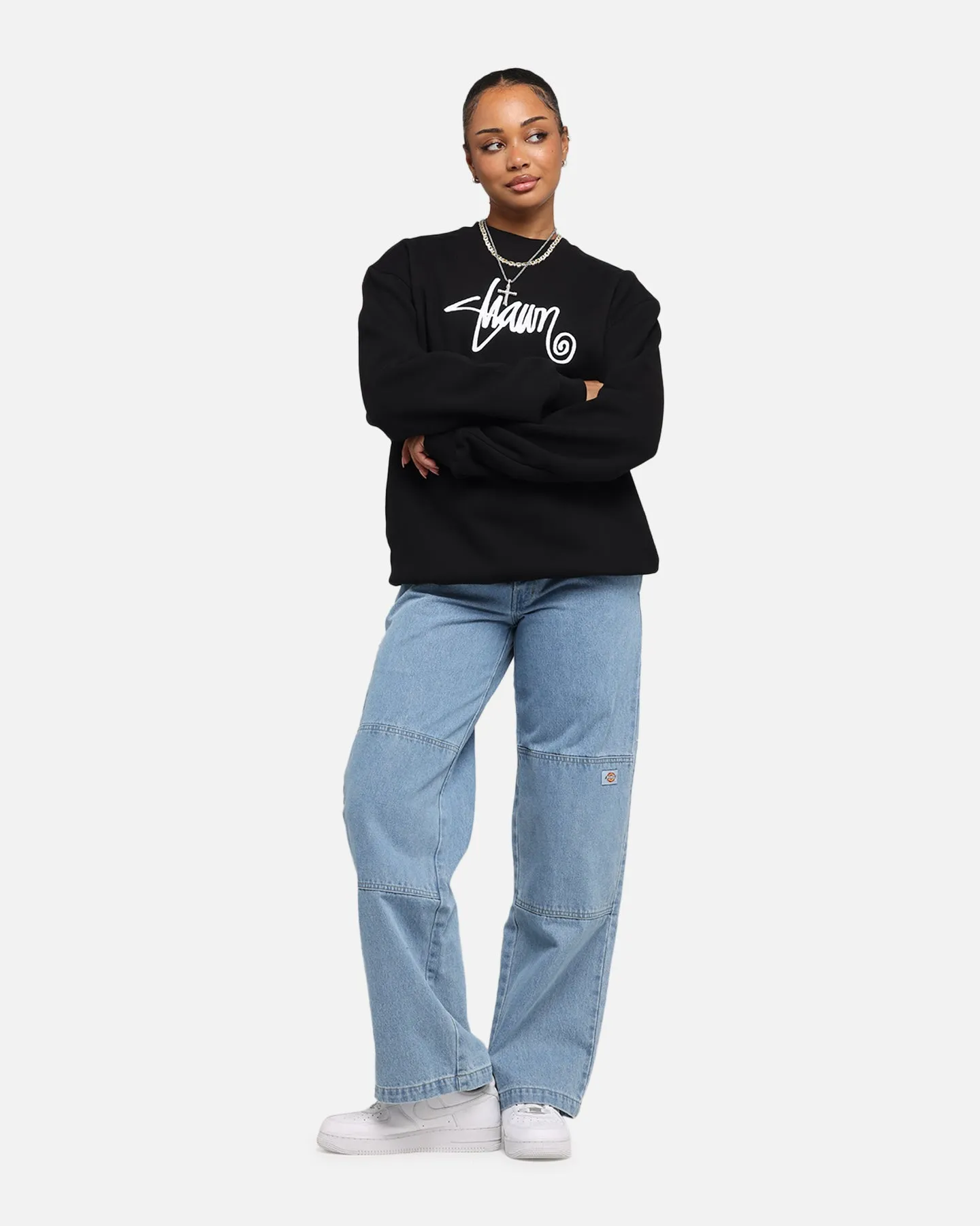 S Double Shawn Script Crewneck Black sold by Culture Kings product image thumbnail 2