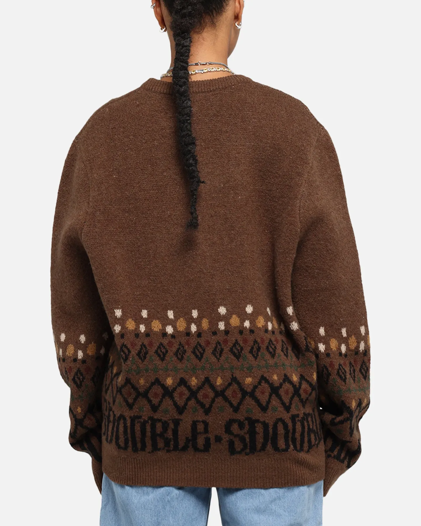 S Double Knitted Sweater Chocolate sold by Culture Kings product image thumbnail 2