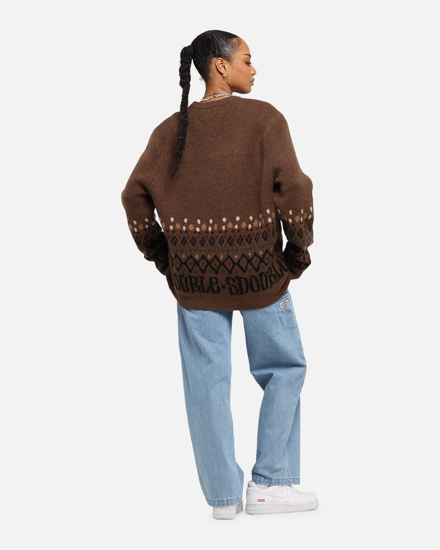 S Double Knitted Sweater Chocolate sold by Culture Kings product image thumbnail 4