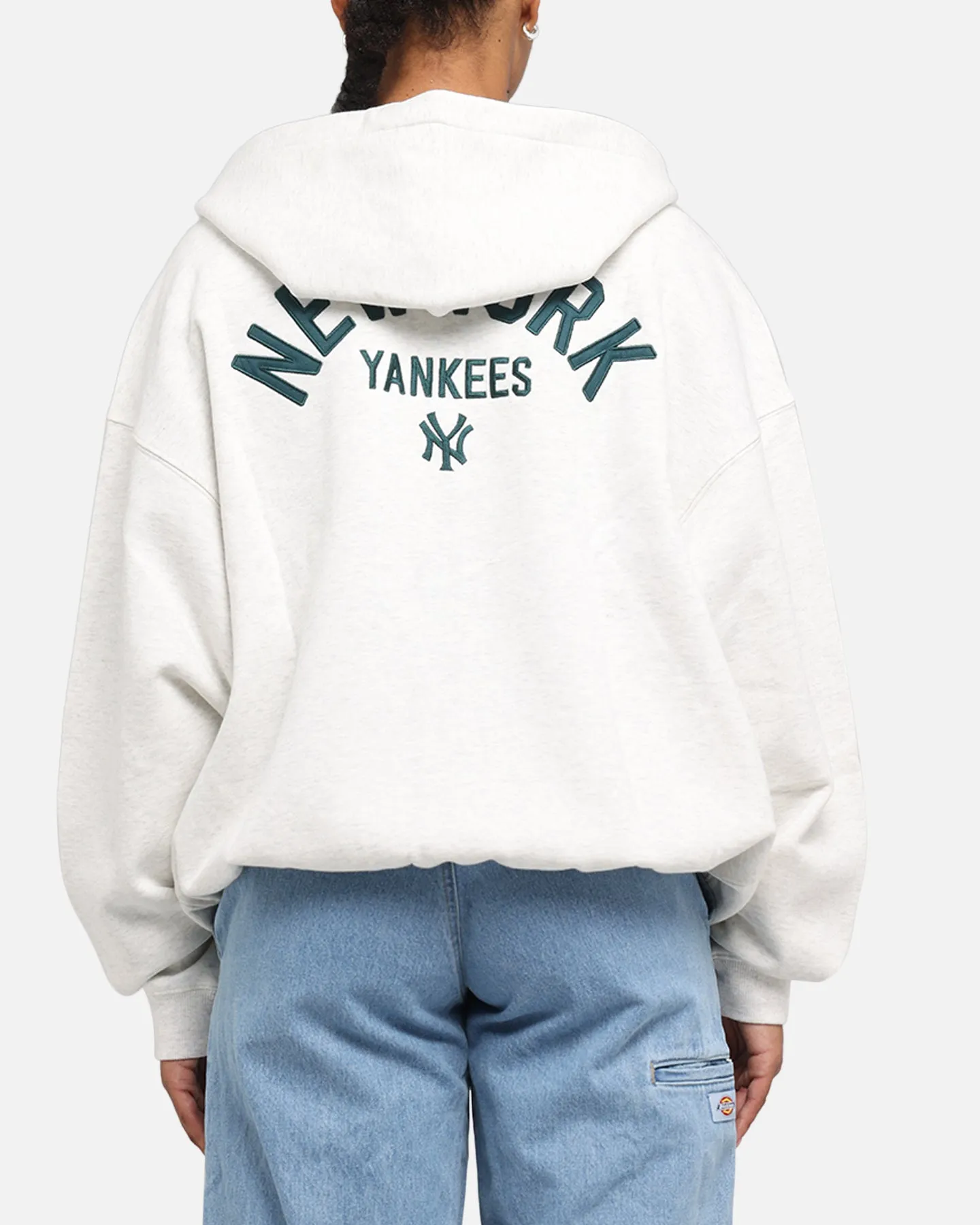 Majestic Athletic New York Yankees Arch FZ Boxy Hoodie White Marle sold by Culture Kings product image thumbnail 2
