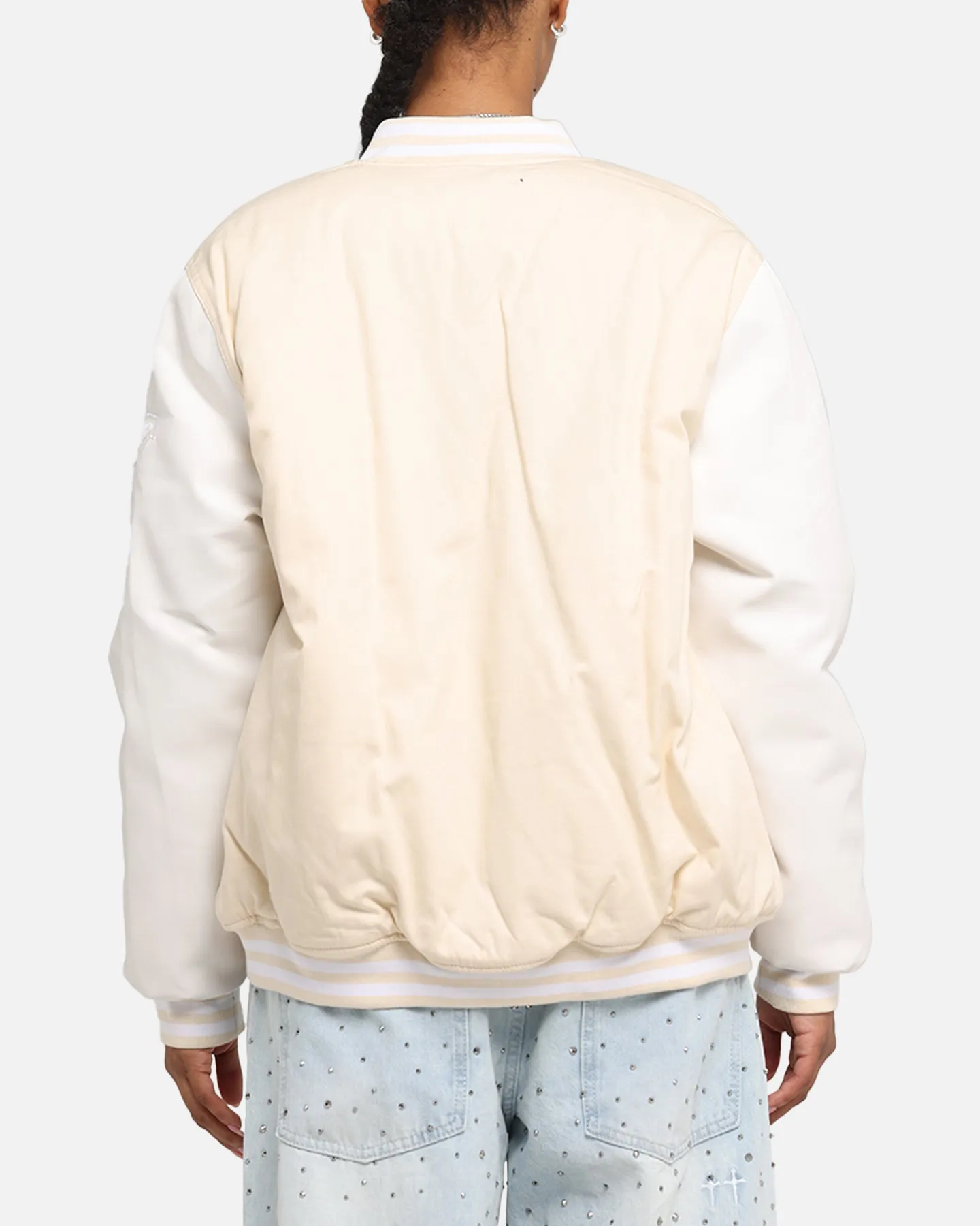 Carre MVP Varsity Jacket Cream/White sold by Culture Kings product image thumbnail 3
