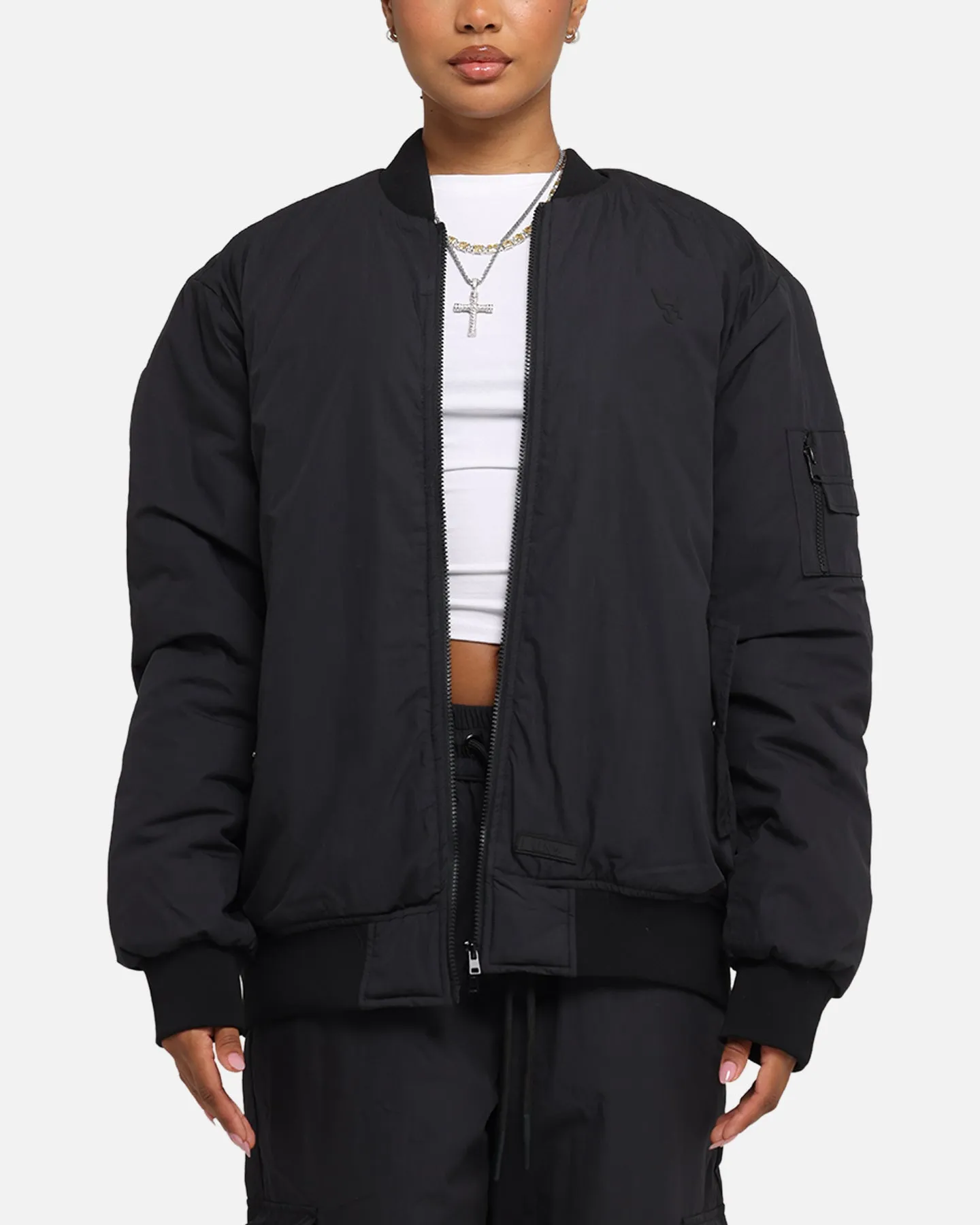 The Anti Order Anti Essential Oversized Bomber Jacket Black sold by Culture Kings