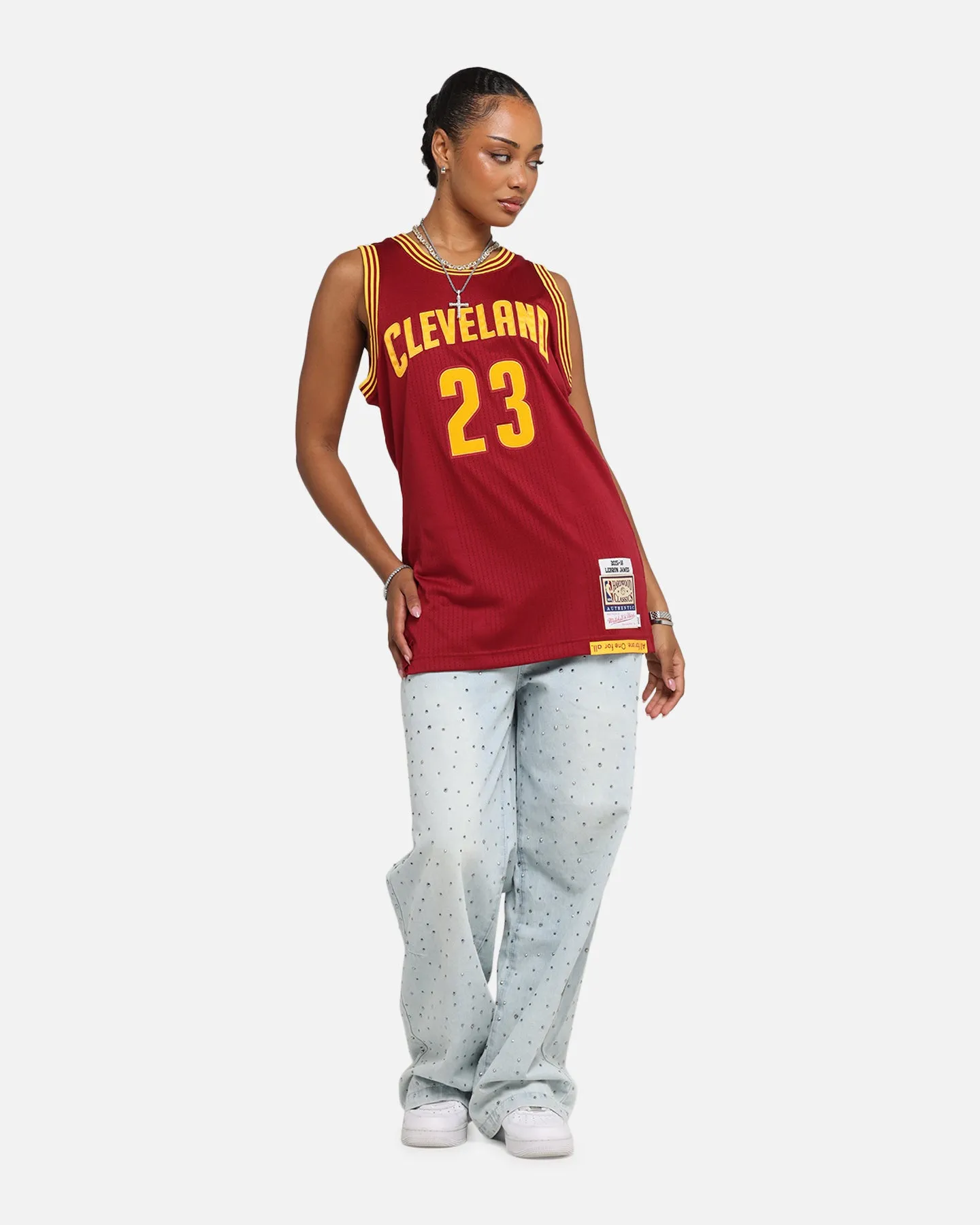 Mitchell & Ness Cleveland Cavaliers Lebron James 2015 Dark Jersey Burgundy sold by Culture Kings product image thumbnail 3