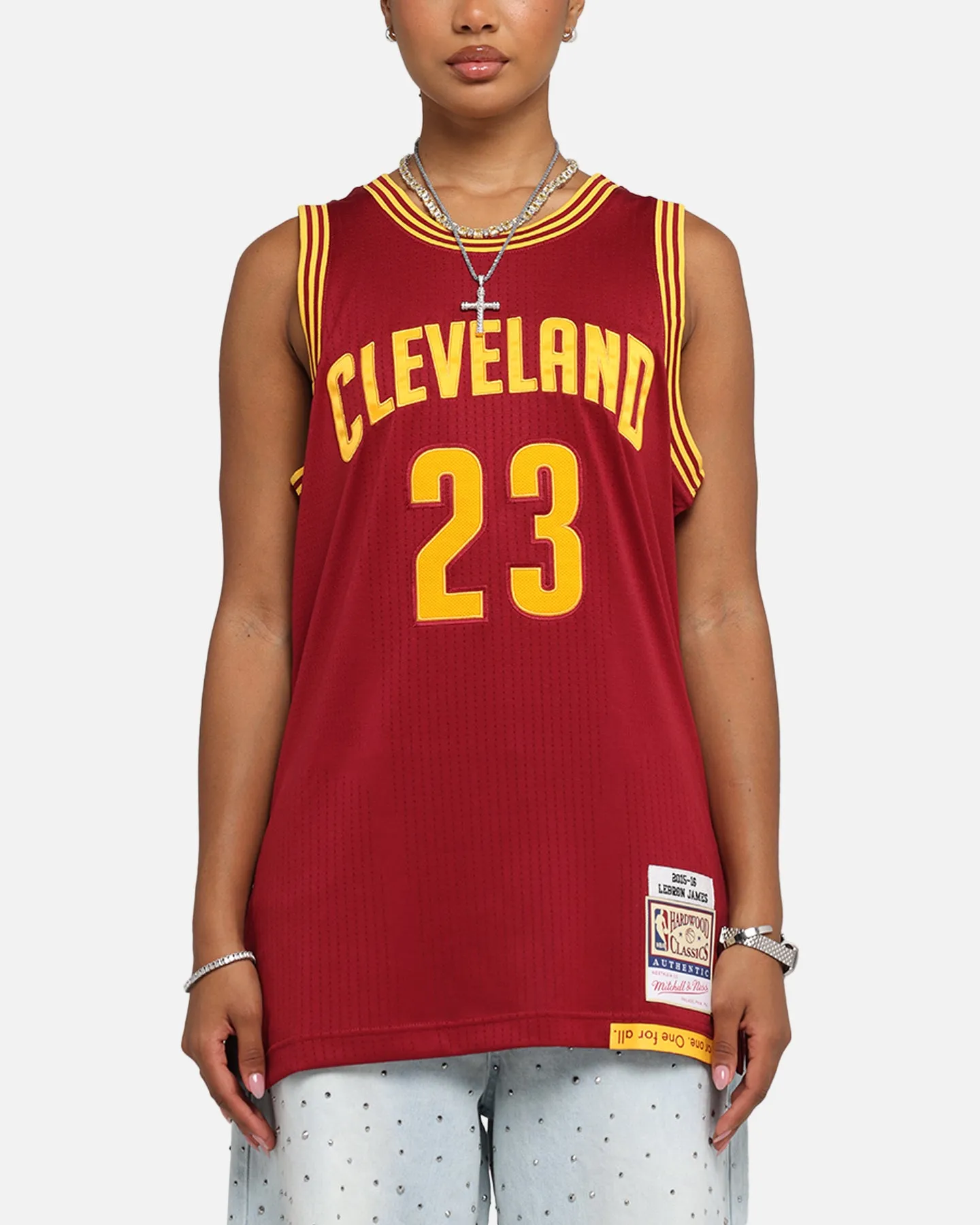 Mitchell & Ness Cleveland Cavaliers Lebron James 2015 Dark Jersey Burgundy sold by Culture Kings