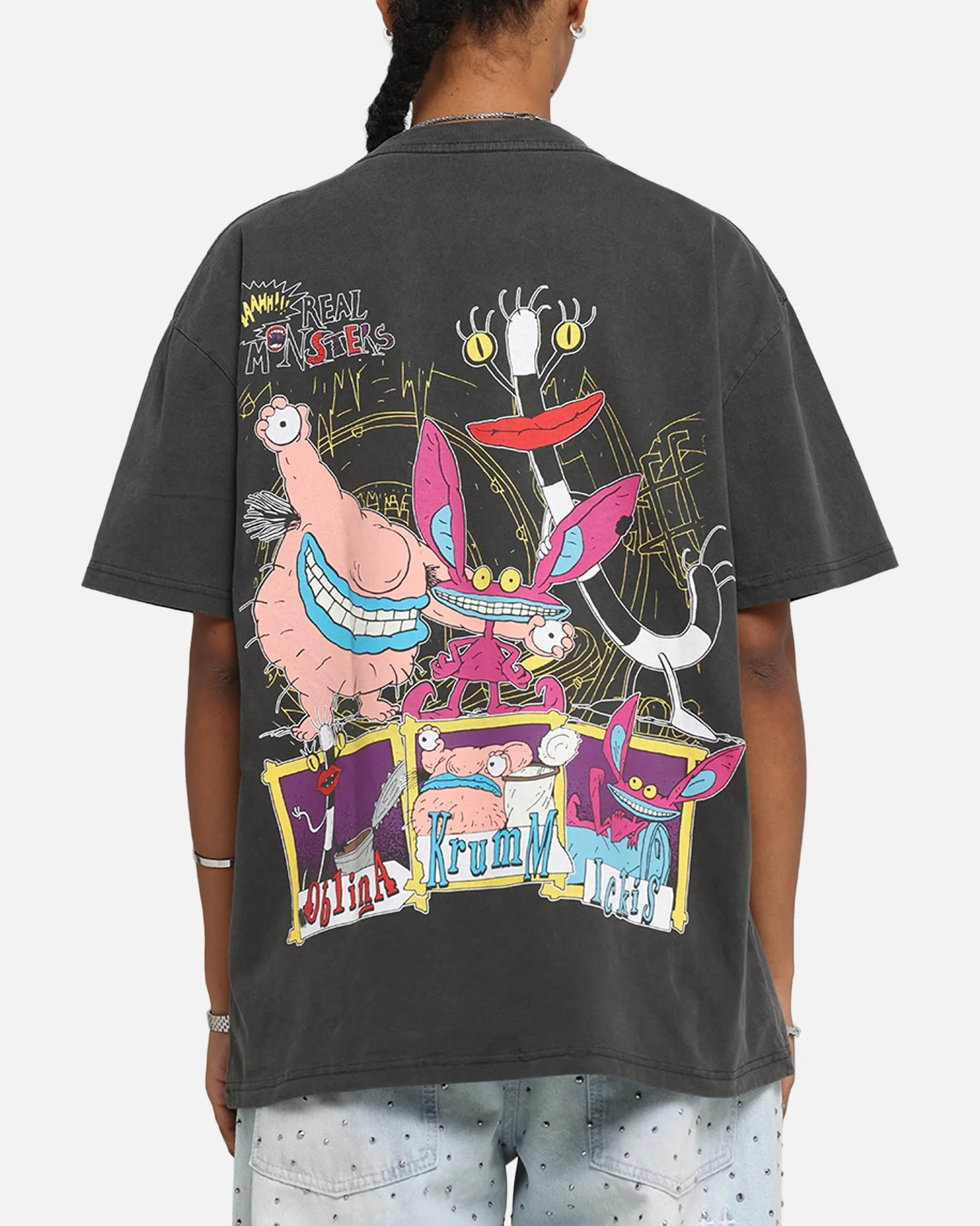 American Thrift x Aaahh!!! Real Monsters Monsters Heavy T-Shirt Black Wash sold by Culture Kings product image thumbnail 2