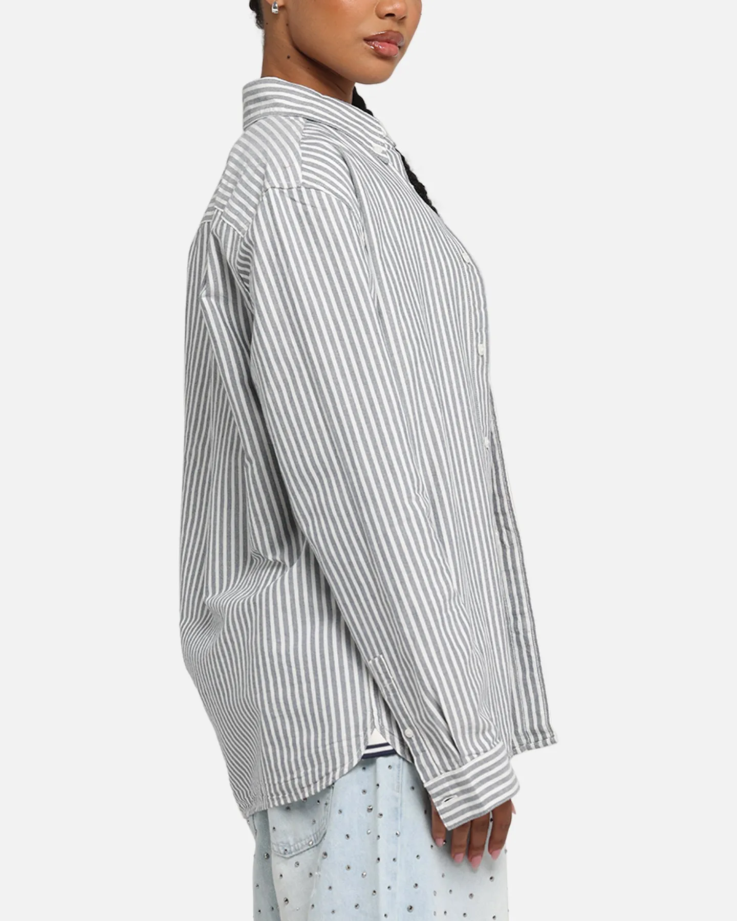 Fred Perry Stripe Oxford Shirt Blue sold by Culture Kings product image thumbnail 4