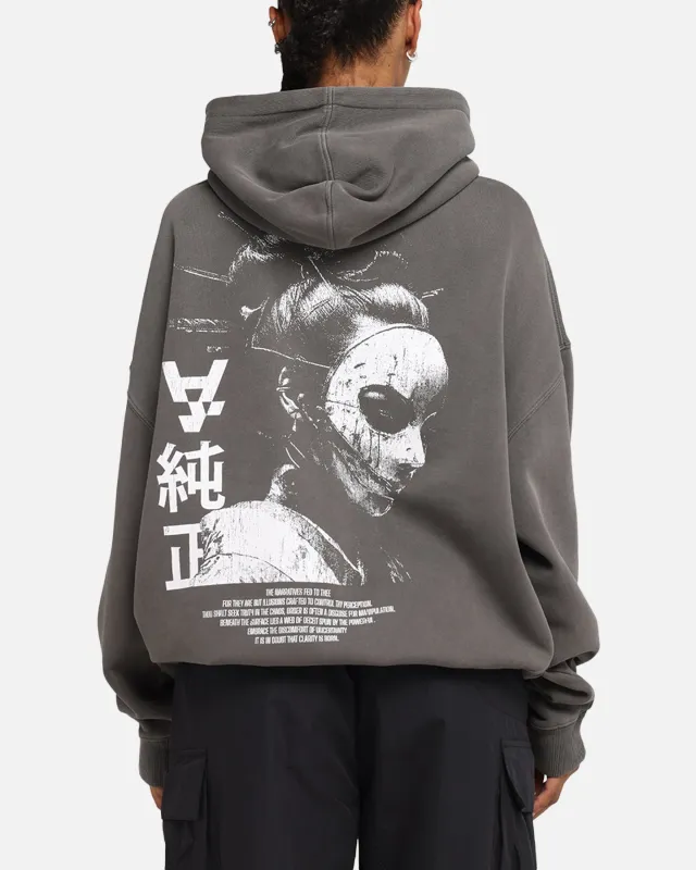 The Anti Order Truth In Chaos Boxy Hoodie Washed Charcoal sold by Culture Kings