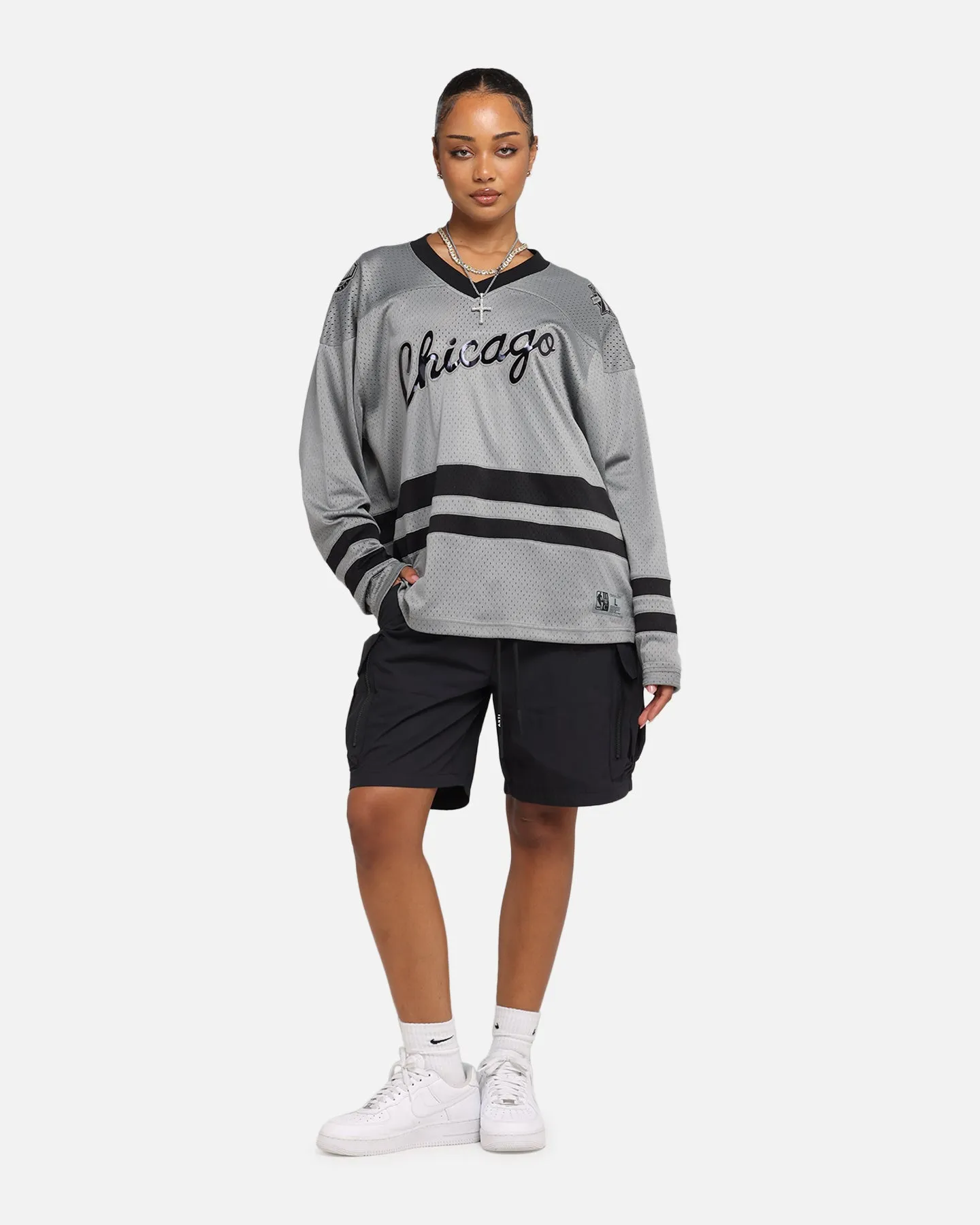 Mitchell & Ness Chicago Bulls Chrome Jersey Gunmetal Grey sold by Culture Kings product image thumbnail 2