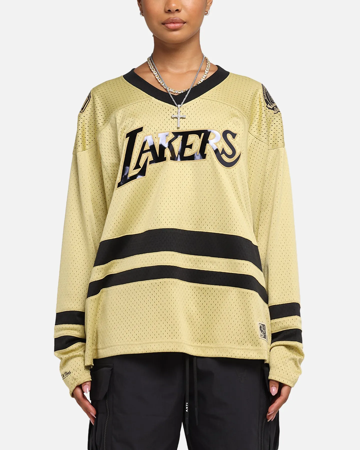 Mitchell & Ness Los Angeles Lakers Chrome Jersey Khaki sold by Culture Kings