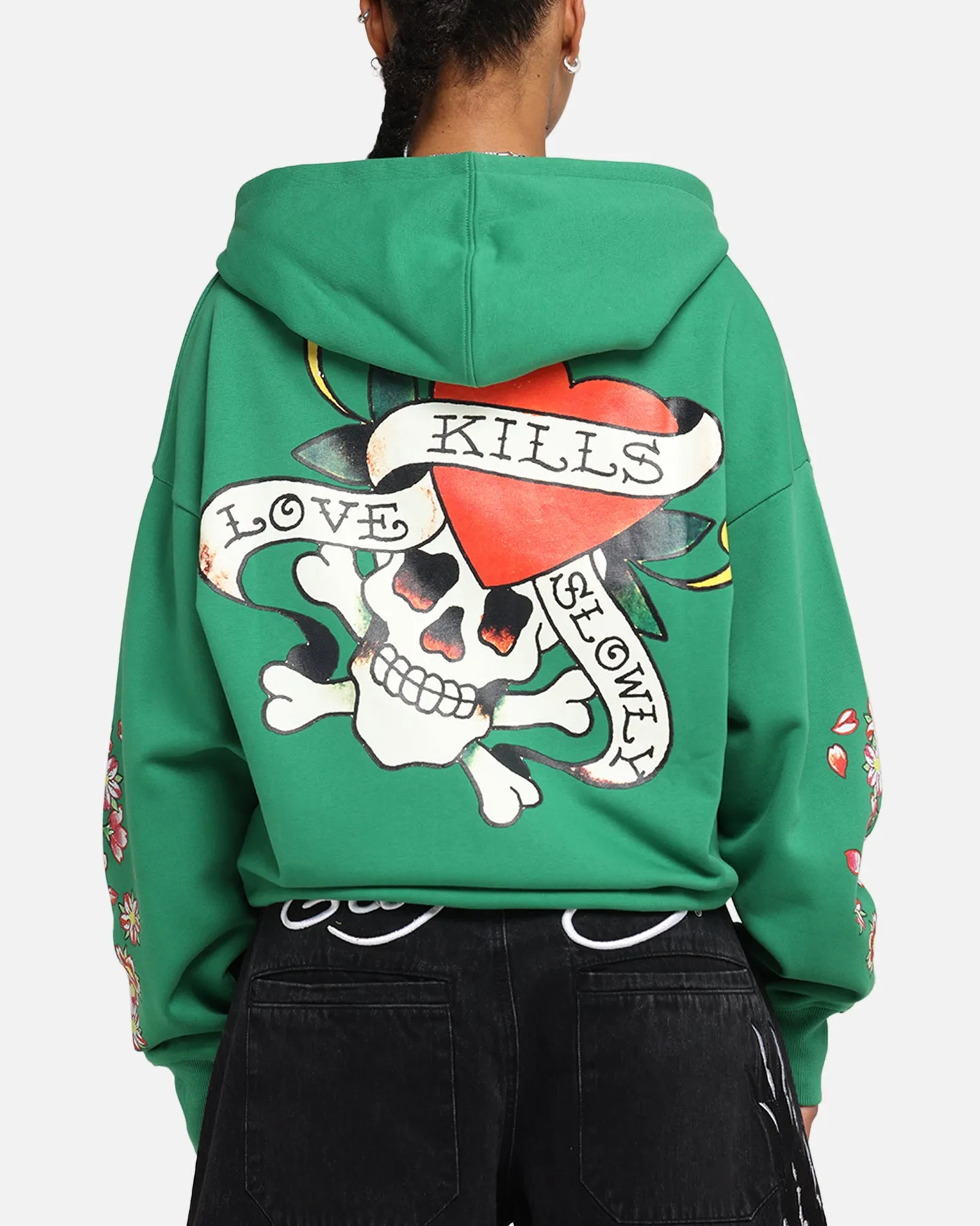 Ed Hardy Love Kills Slowly Zip Hoodie Green sold by Culture Kings product image thumbnail 2