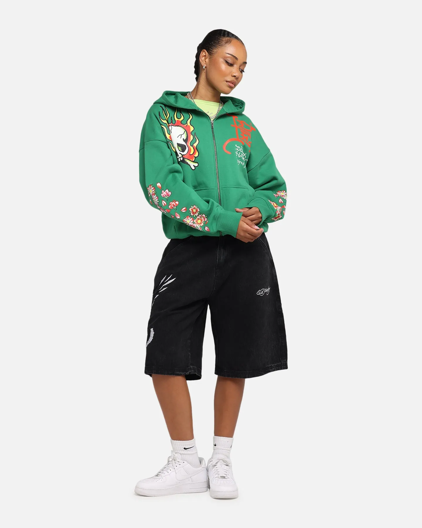 Ed Hardy Love Kills Slowly Zip Hoodie Green sold by Culture Kings product image thumbnail 3